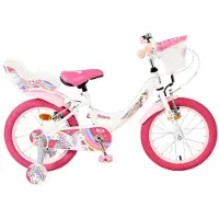 Volare Unicorn Kinderfiets - Meisjes - 16 inch - Wit - Twee Handremmen