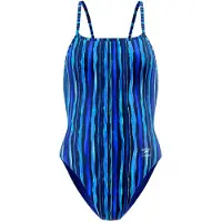 Speedo Printed Web Back Swimsuit Blauw 28 Vrouw