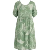 Apricot Cocoonjurk met palmprint