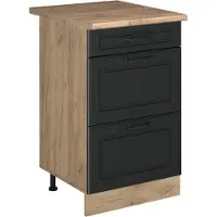 Vicco Keukenonderkast R-Line, Antraciet landelijk/Goudkleurig Eiken, 50 cm goudkleurig eiken werkblad