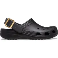 Crocs Klomp Unisex Classic Metallic Buckle Clog Black-Schoenmaat 38 - 39
