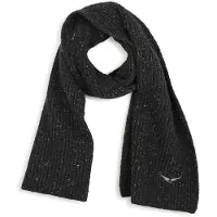 Zadig & Voltaire Meisjes Sjaal Donkergrijze vleugels (OSFA), Casual, Grijs, Polyester, kinderkleding X60876