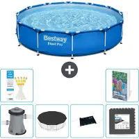 Bestway Steel Pro, ronde opblaasbare zwembad - 366x76 cm - 5-delig, model S195