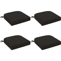 vidaXL 4-delige zitkussens SOEST 4 st 100% Polyester Zwart