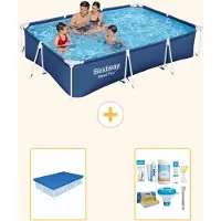 Bestway Steel Pro, rechthoekig zwembad - 300x201x66 cm - 3-delig - Model S22713