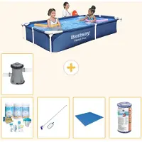 Bestway Steel Pro, rechthoekig zwembad - 221x150x43 cm - 6-delig - Model S22064