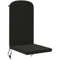 vidaXL Kussen voor Adirondack-stoel GEMERT 100% Polyester Zwart