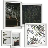 Tulup 4-Delige Schilderij Set - Plantenmotieven en natuurlijke accenten in de groene oase - 50 x 50 cm, 20 x 30 cm en 40 x 60 cm - Stijlvolle Wanddecoratie - Interieur - Decoratieve Schilderijen