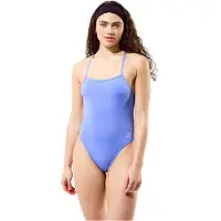 Speedo Solid V-back 2.0 Swimsuit Blauw 36 Vrouw