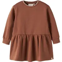 Lil´ Atelier Meisjes Jurken Nmfkilano Ruj Ls Loose Sweat Dress Lil - Bruin - Maat 122