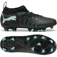 Puma Future 9 Match Gras / Kunstgras Voetbalschoenen (MG) Kids Zwart Intense Mint Wit