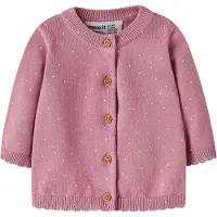 Name it Gebreid vest 'NBFLADOT' sering / mauve