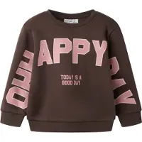 Name it Sweatshirt 'NMFLINKA' chocoladebruin / rosa / rosé