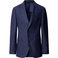 Hackett Heren Americana wollen visgraat marineblauw (40/32), Casual, Klassiek HM4400218