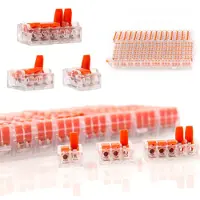 Rosfix Snelkoppelset – Snelkoppelingen 75 Stuks Plastic Organizer | 0,14–4 mm², 32A, 250V | Montage en Elektronica