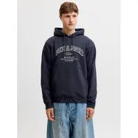 Jack & Jones Sweatshirt 'JJEDenver' marine / wit