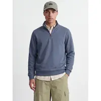 Jack & Jones Effen Sweatshirt Met Halve Rits S Blauw