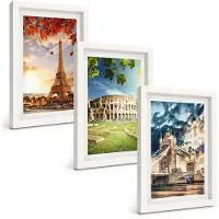 Tulup 3-Delige Schilderij Set - Monumenten van Europa in de warme kleuren van het landschap - 20x30 - Wanddecoratie - Schilderijen Set - Interieur - Stijlvolle Muurdecoratie