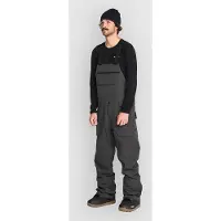 Volcom - Skibroeken - Roan Bib Overall Dark Grey voor Unisex van Gerecycled Polyester - Maat M - Grijs