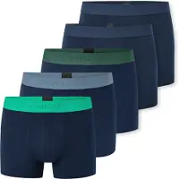 Schiesser Boxershorts ' 95/5 Multi ' nachtblauw / donkerblauw