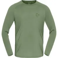 Norrøna - Femund PureUll L/S - Merinoshirt M, groen