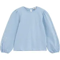 We fashion Blouse lichtblauw / wit