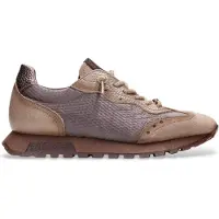 Hispanitas Dames Oregon suède sneakers taupe (36), Leer, Plat, Veters, Casual HI264955