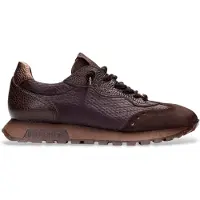 Hispanitas Dames Bruine leren sneakers Oregon (36), Leer, Plat, Veters, Casual HI264955
