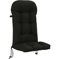 vidaXL Kussen voor Adirondack-stoel PUTTEN 100% Polyester Zwart