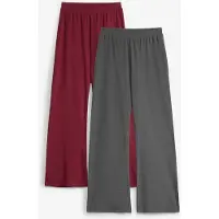 Bonprix Uitlopende jersey broek van een elastische biologisch katoenmix (set van 2) maat 140