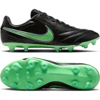 Nike Tiempo Ligera Pro Gras Voetbalschoenen (FG) Zwart Felgroen Zilvergrijs
