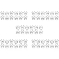 Typecat 60 Stuks Crown Cake Topper Baby Crown Queen Crown Kleine Prinses Hoofddeksel Cake Decoratie voor Baby Shower Decor