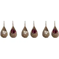 Typecat Twine Onion Basket Hanging voor Pantry, Potato Garlic Onion Pantry Storage Baskets, Boho Wall Baskets 6St