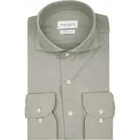 Profuomo Overhemd 'Japanese Knitted' groen