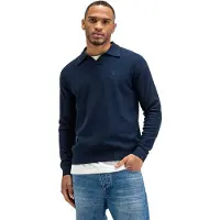 Butcher of Blue Poloshirt donkerblauw v-hals