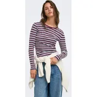ONLY Shirt 'ONLVal' lichtblauw / donkerblauw / wijnrood / wit