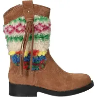 Shoesme western suède laarzen met franjes - cognac/beige/roze Bruin - maat 30