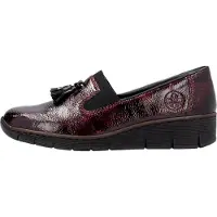 Rieker Instappers 'Softlack-Slipper' rood