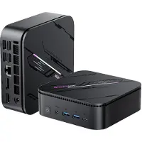 Blackview MP100 Pro Mini PC - 16 GB LPDDR4 - 512 GB M.2 SSD - AMD Ryzen 5 7430U - Tot 4,3 GHz - Windows 11 Pro - WiFi 6 - USB 3.1 Type A * 6 - 4K UHD - RGB-verlichting - BT 5.2 - Zwart