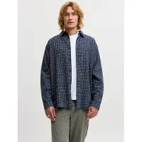 Jack & Jones Overhemd 'JJCarter' navy / donkerblauw / wit