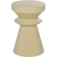 Woood Fedde Bijzettafel - Metaal - Lichtgeel - 47x30x30