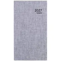 Brepols agenda 2027 - OPTIVISION POCKET [0.717] - DUBLETTA - Zakagenda - 1 week op 2 pagina's - Weekoverzicht - Lichtgrijs - 9 x 16 cm