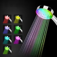 Riserva LED Douchekop met digitale temperatuurweergave, handdouche, transparant, kunststof, 28cm, voor badkamer