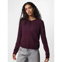 Pieces Gebreid vest 'PCMalou' wijnrood