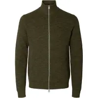 Selected Gebreid vest 'SLHDane' olijfgroen