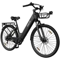 SmartAI SmarAI C1 Pro Elektrische Stadsfiets 28 Inch - 250W Motor - 36V18Ah Accu - Extra Groot Bereik tot 120 km- Shimano 7 versnellingen - Verende Voorvork - Inclusief Fietsmand en Slot-Zwart