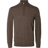 Selected Trui 'SLHTRAY' bruin gemêleerd