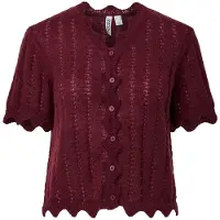 Pieces Gebreid vest purper