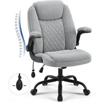 COLAMY Ergonomische Bureaustoel met Hoge Rugleuning – Verstelbare Armleuningen – Comfortabele Zitting – Lendensteun – PU Bekleding – Kantoorstoel voor Thuiswerk en Kantoor