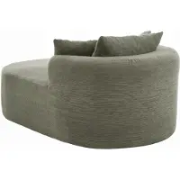OKWISH Fauteuil 1-Zits - Ovale Relaxfauteuil van Cordstof - Zonder Montage - Extra Diepe Zit voor Woonkamer en Leeshoek - Groen